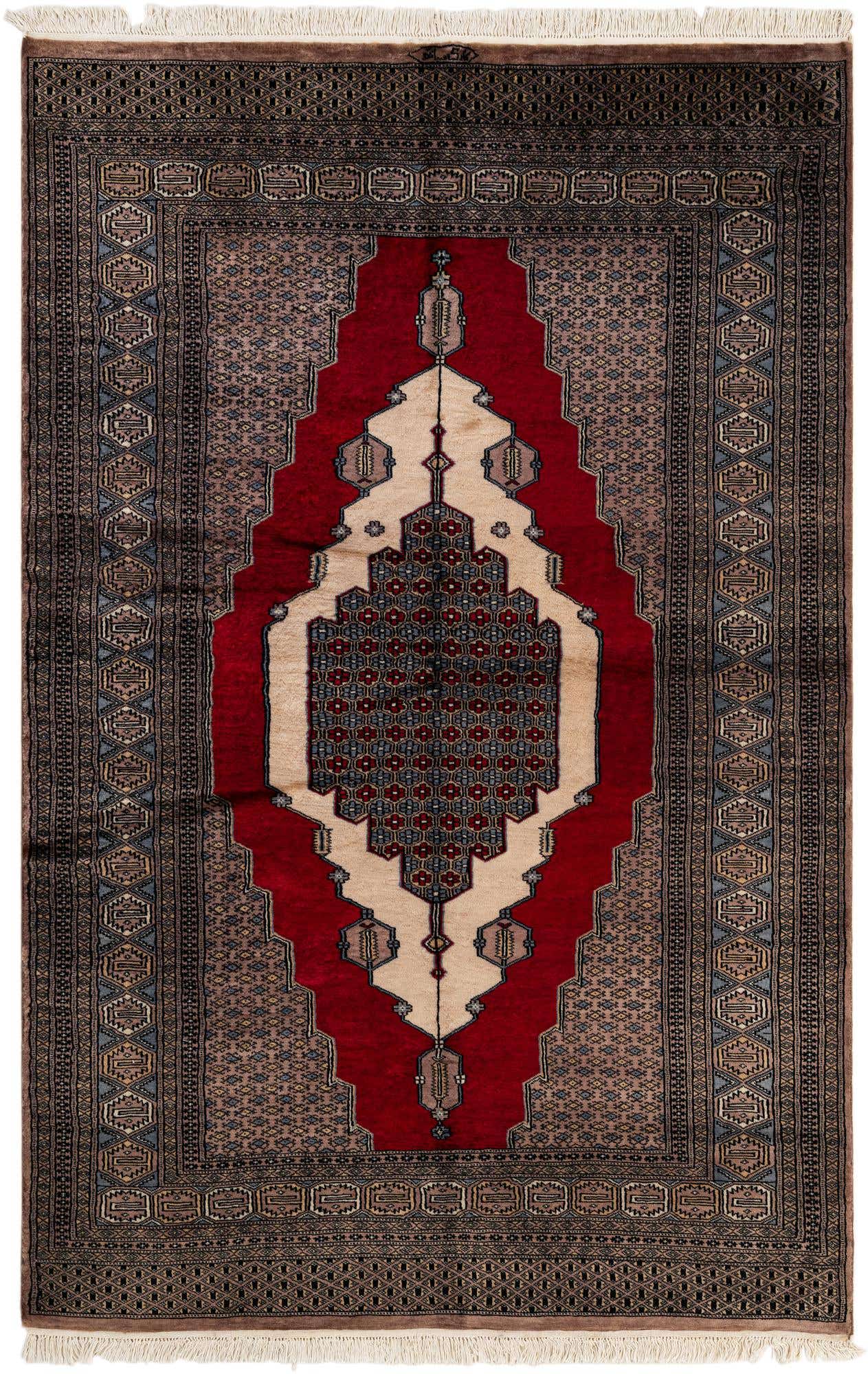 5' 2 x 7' 11 Hand Knotted Bokhara Oriental Wool Rug