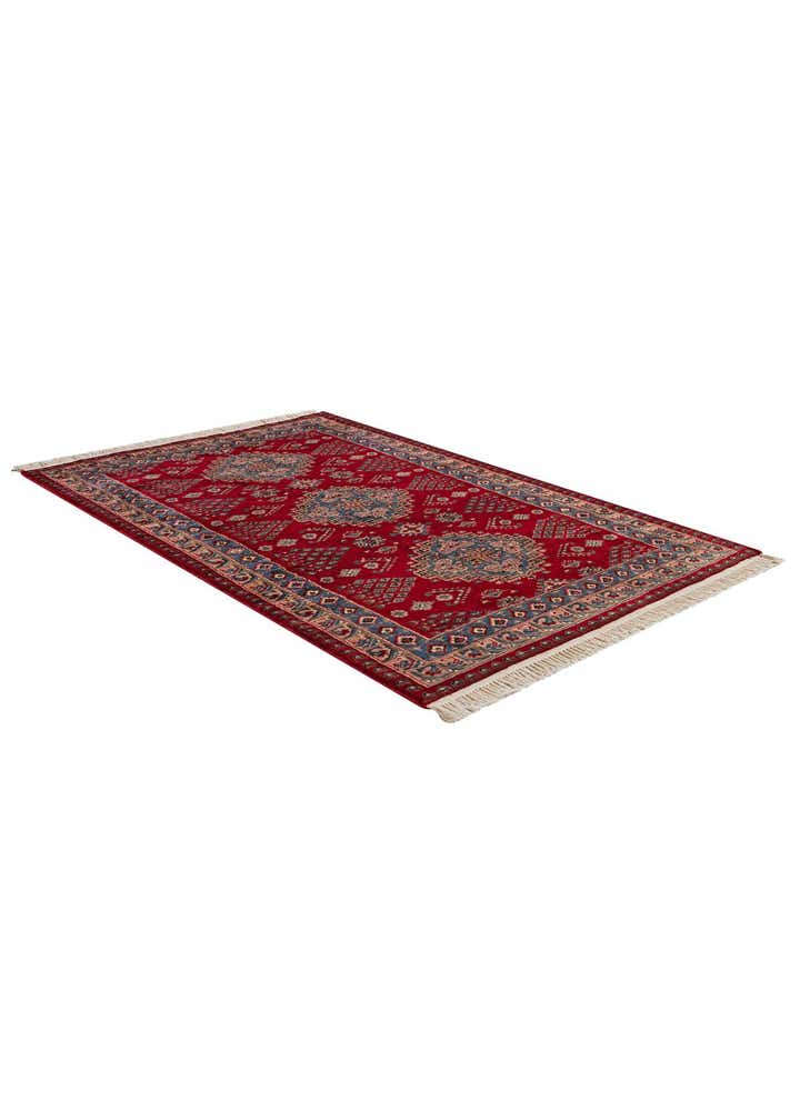 4' 1 x 6' 6 Hand Knotted Bokhara Oriental Wool Rug