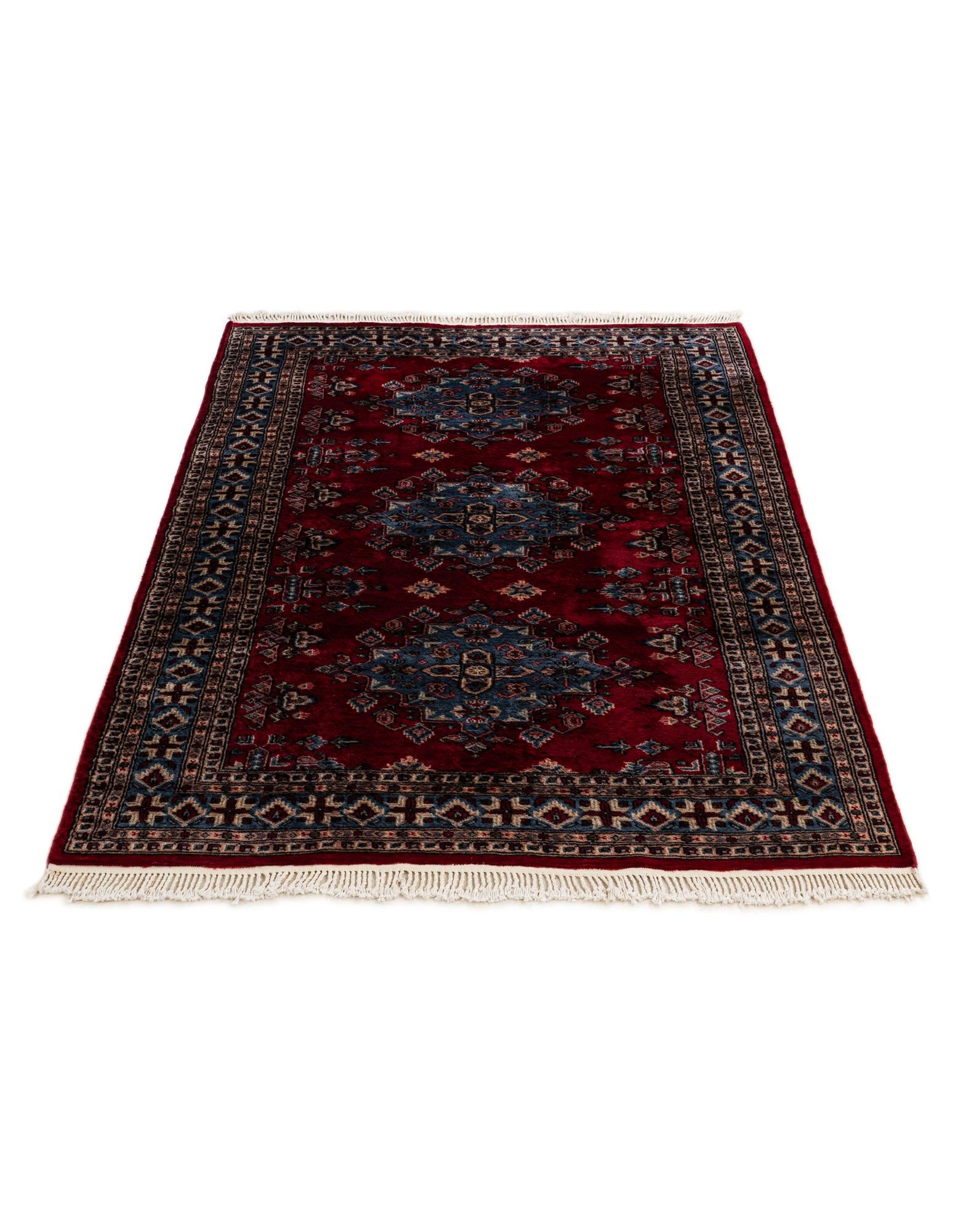 4' 3 x 6' 2 Hand Knotted Bokhara Oriental Wool Rug