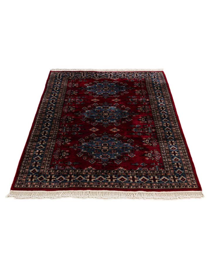 4' 3 x 6' 2 Hand Knotted Bokhara Oriental Wool Rug