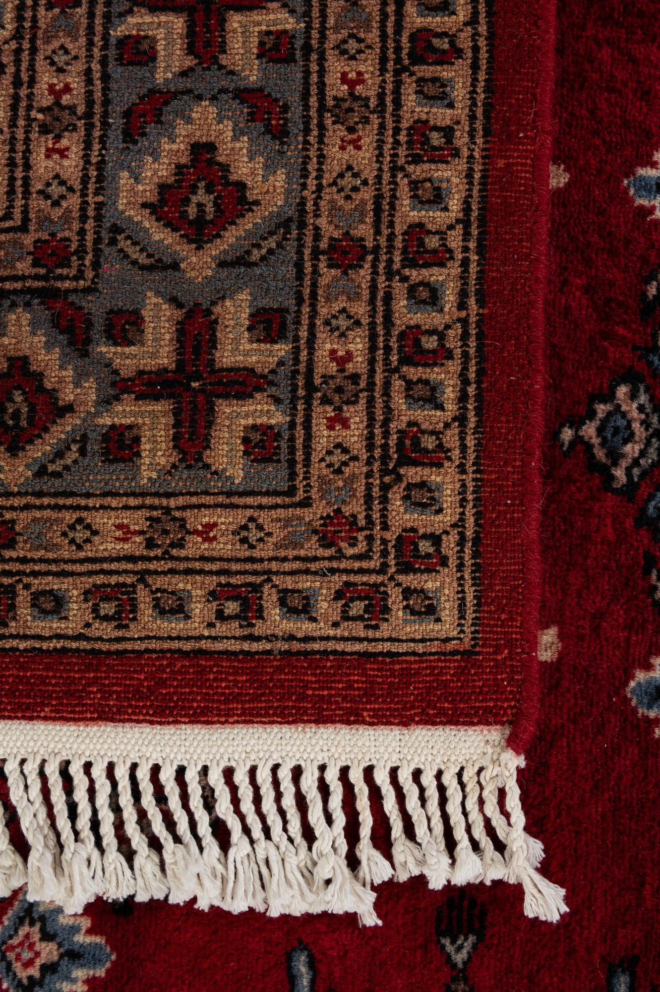 4' 3 x 6' 2 Hand Knotted Bokhara Oriental Wool Rug