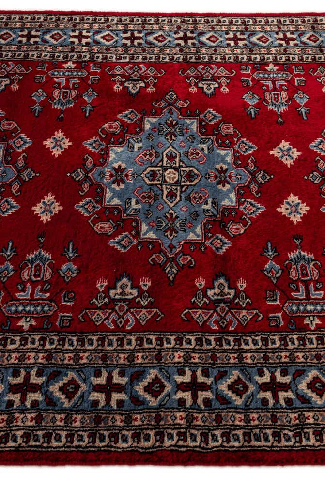 4' 3 x 6' 2 Hand Knotted Bokhara Oriental Wool Rug