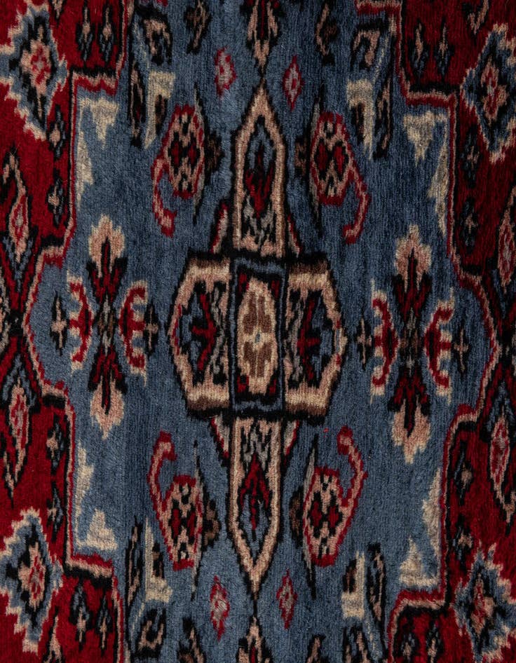Detail image of 4' 3 x 6' 2  Hand Knotted Bokhara Oriental Wool Rug