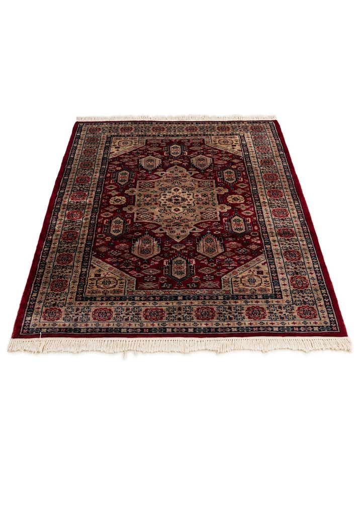 4' 4 x 6' 1 Hand Knotted Bokhara Oriental Wool Rug
