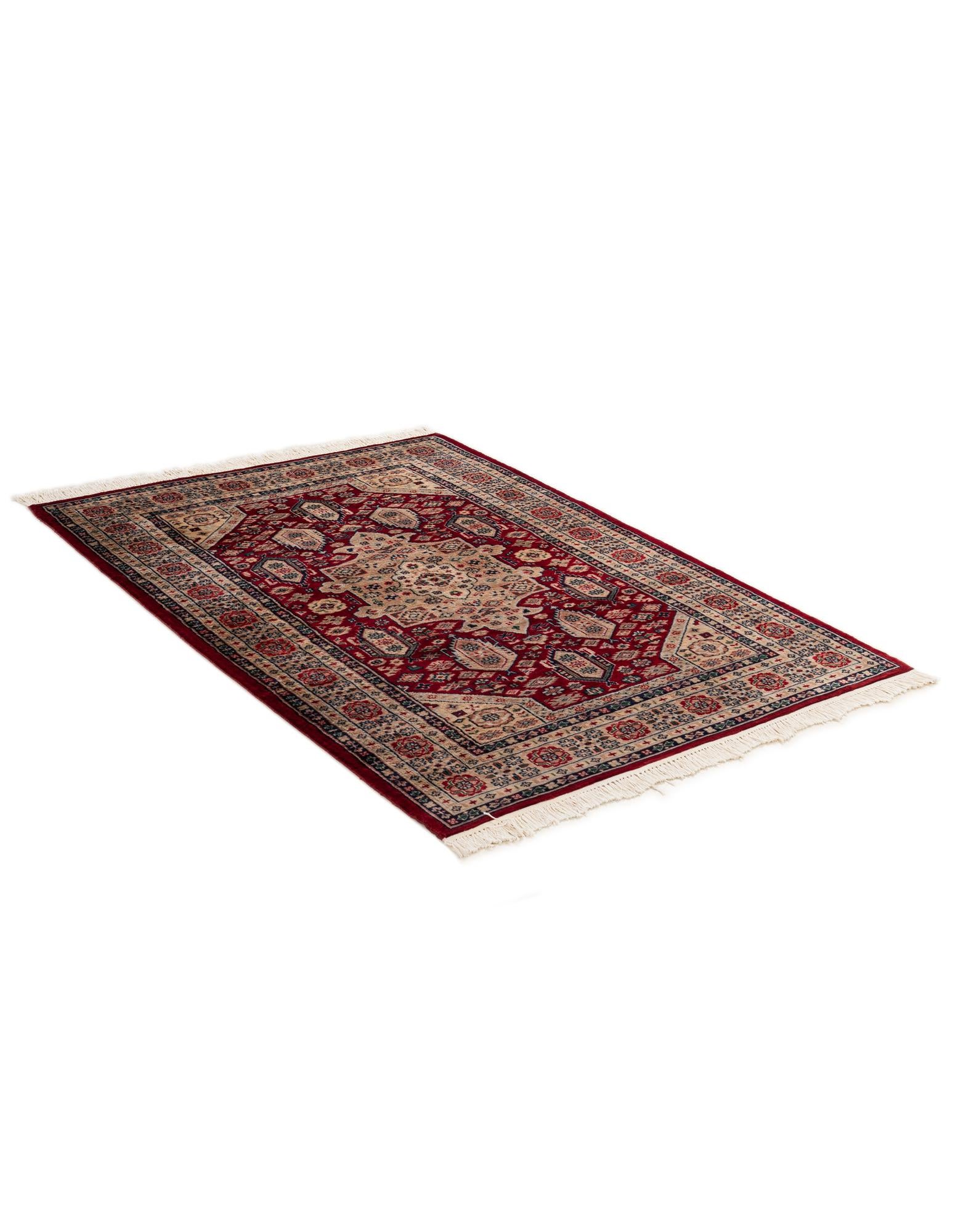 4' 4 x 6' 1 Hand Knotted Bokhara Oriental Wool Rug