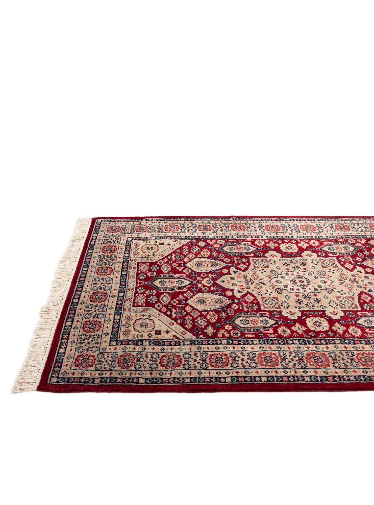 4' 4 x 6' 1 Hand Knotted Bokhara Oriental Wool Rug