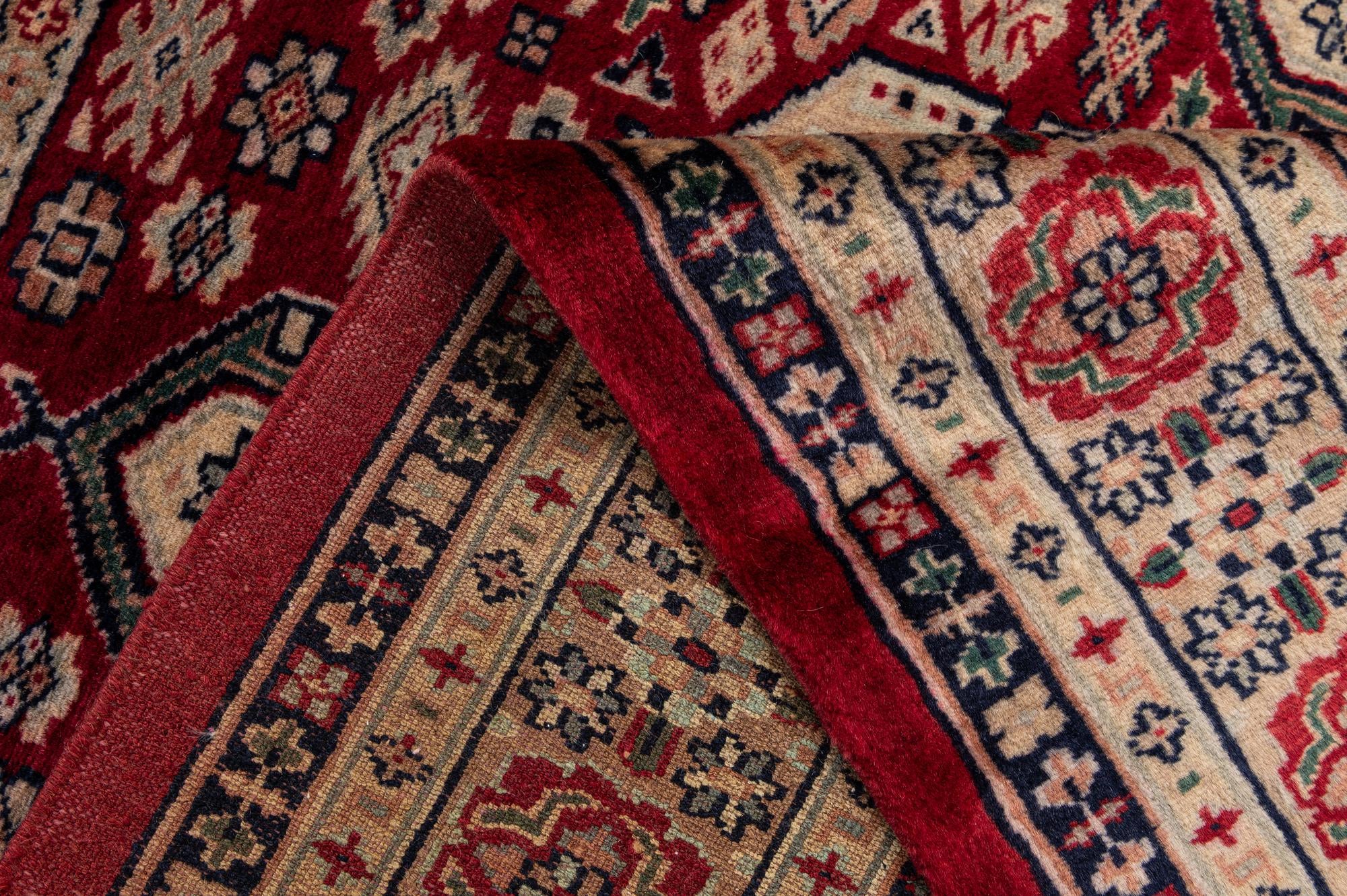 4' 4 x 6' 1 Hand Knotted Bokhara Oriental Wool Rug