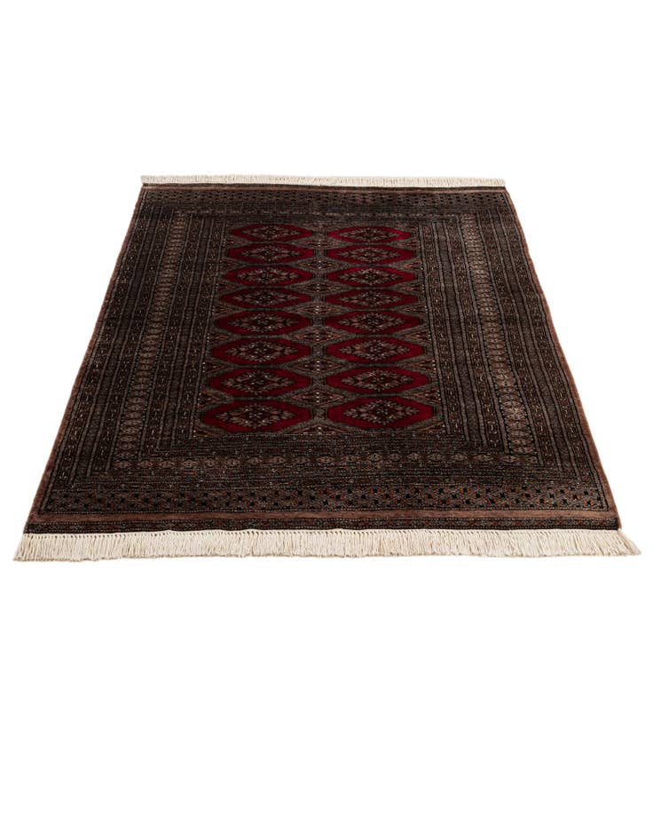 Detail image of 4' 3 x 6' 1 Hand Knotted Bokhara Oriental Wool Rug