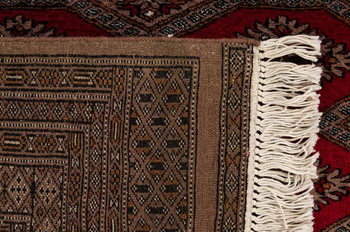 4' 3 x 6' 1 Hand Knotted Bokhara Oriental Wool Rug