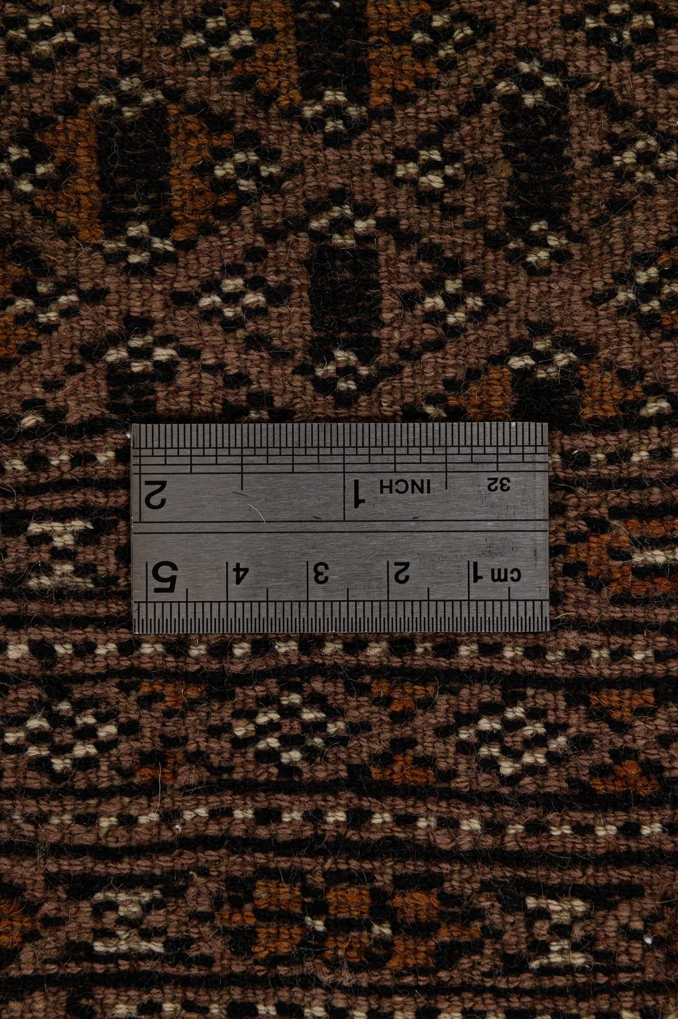 4' 3 x 6' 1 Hand Knotted Bokhara Oriental Wool Rug