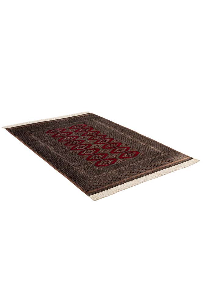 4' 3 x 6' 1 Hand Knotted Bokhara Oriental Wool Rug
