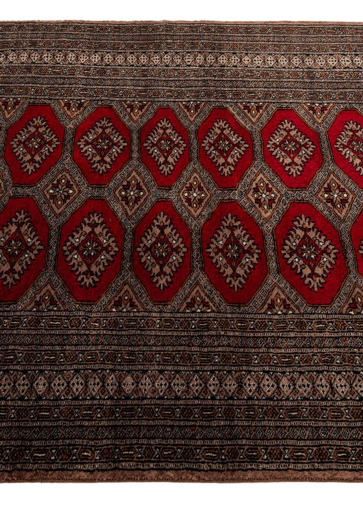4' 3 x 6' 1 Hand Knotted Bokhara Oriental Wool Rug