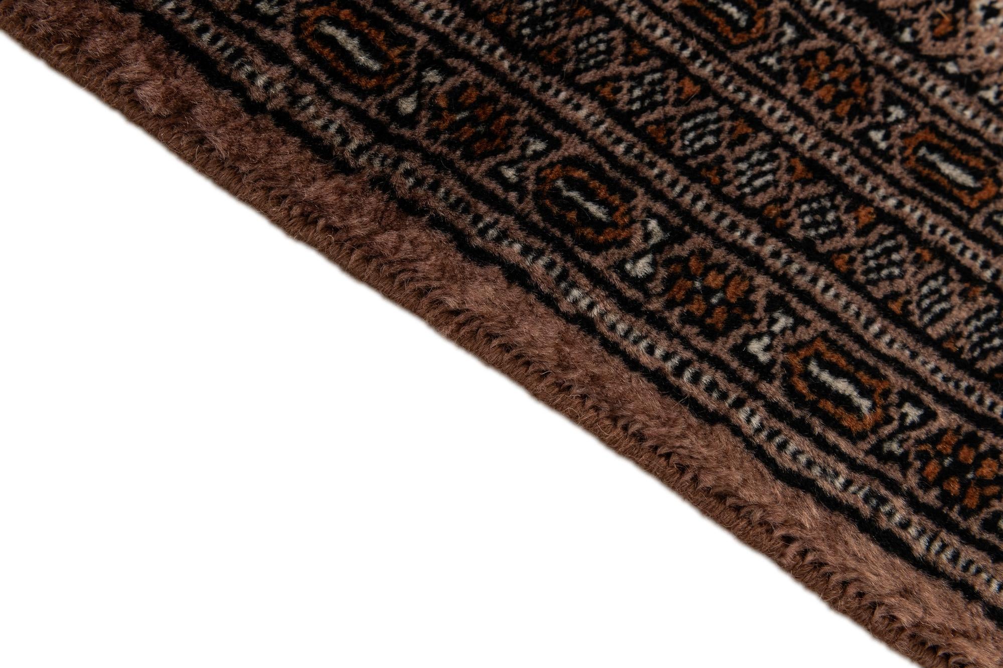 4' 3 x 6' 1 Hand Knotted Bokhara Oriental Wool Rug