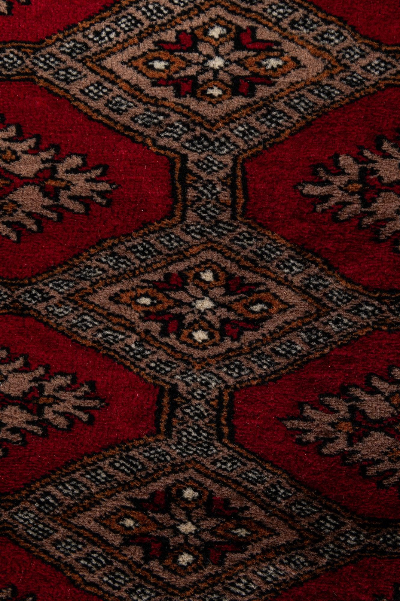 4' 3 x 6' 1 Hand Knotted Bokhara Oriental Wool Rug