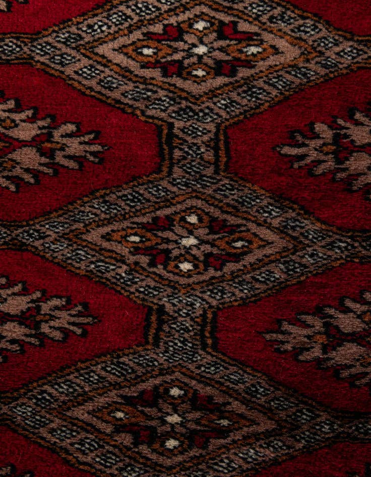 Detail image of 4' 3 x 6' 1  Hand Knotted Bokhara Oriental Wool Rug