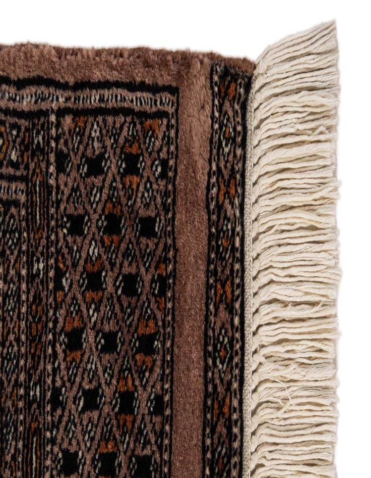 Detail image of 4' 3 x 6' 1  Hand Knotted Bokhara Oriental Wool Rug