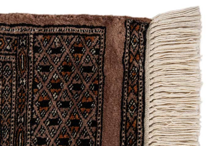 4' 3 x 6' 1 Hand Knotted Bokhara Oriental Wool Rug