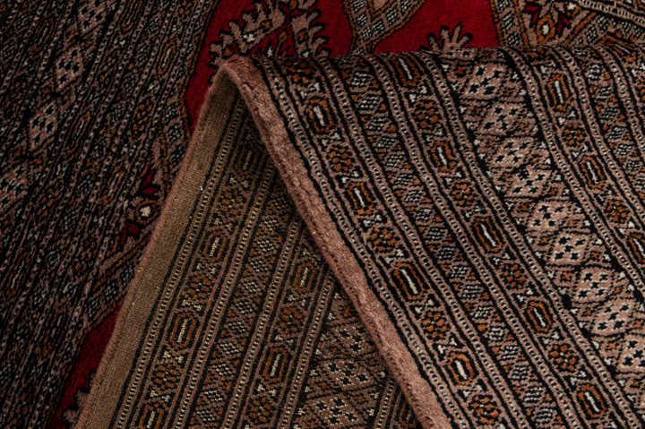 4' 3 x 6' 1 Hand Knotted Bokhara Oriental Wool Rug
