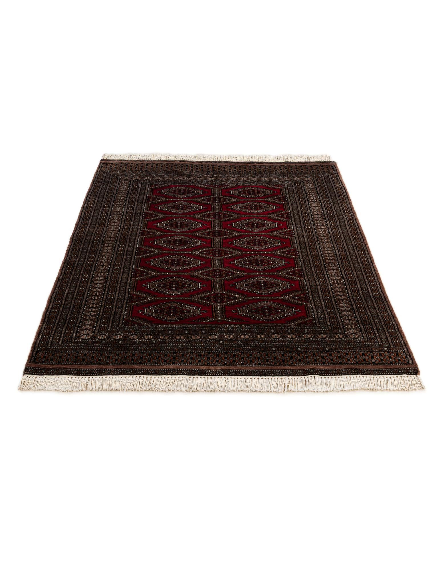 4' 3 x 6' 1 Hand Knotted Bokhara Oriental Wool Rug