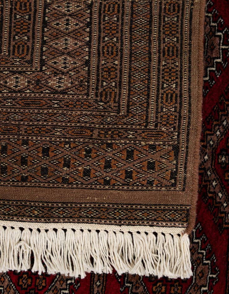 Detail image of 4' 3 x 6' 1  Hand Knotted Bokhara Oriental Wool Rug