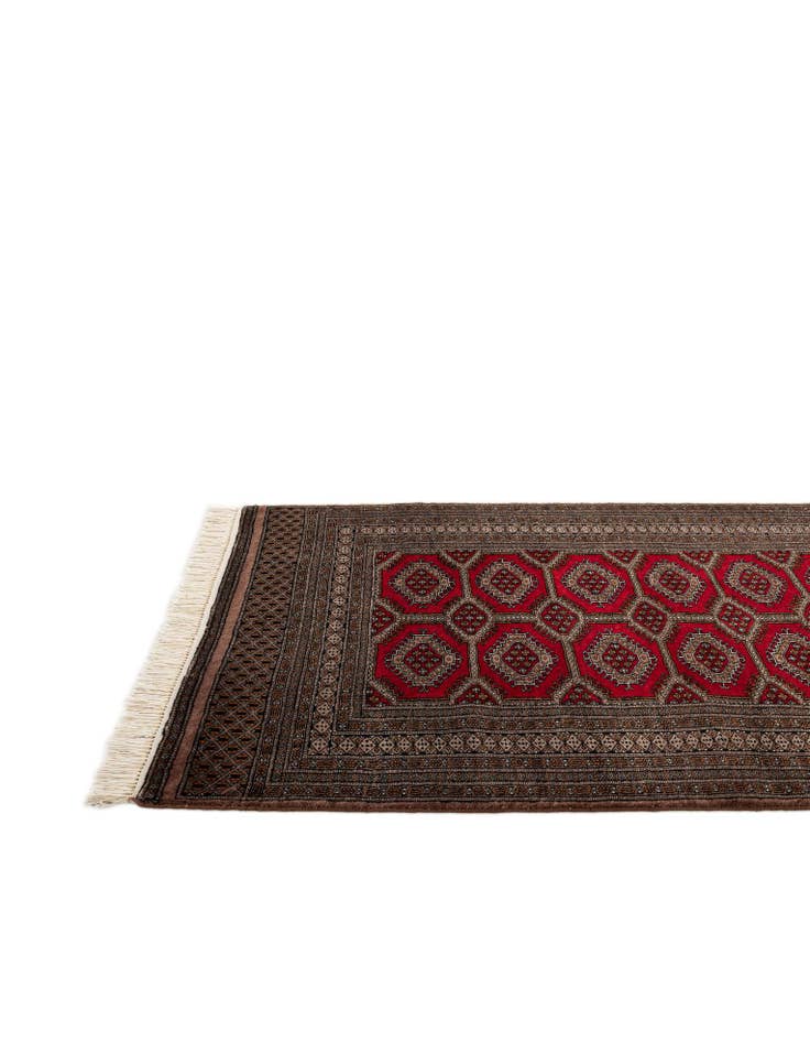 Detail image of 4' 3 x 6' 1 Hand Knotted Bokhara Oriental Wool Rug