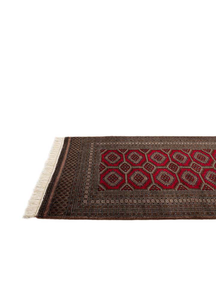 4' 3 x 6' 1 Hand Knotted Bokhara Oriental Wool Rug