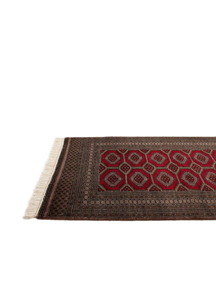Detail image of 4' 3 x 6' 1 Hand Knotted Bokhara Oriental Wool Rug