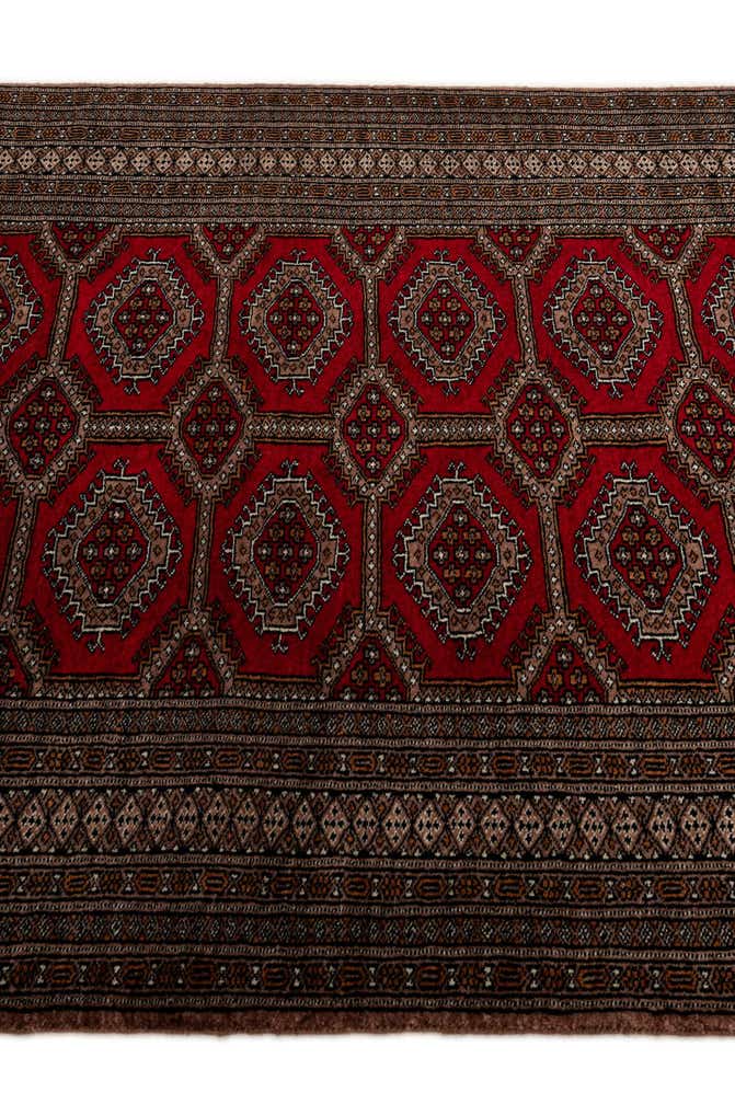 4' 3 x 6' 1 Hand Knotted Bokhara Oriental Wool Rug