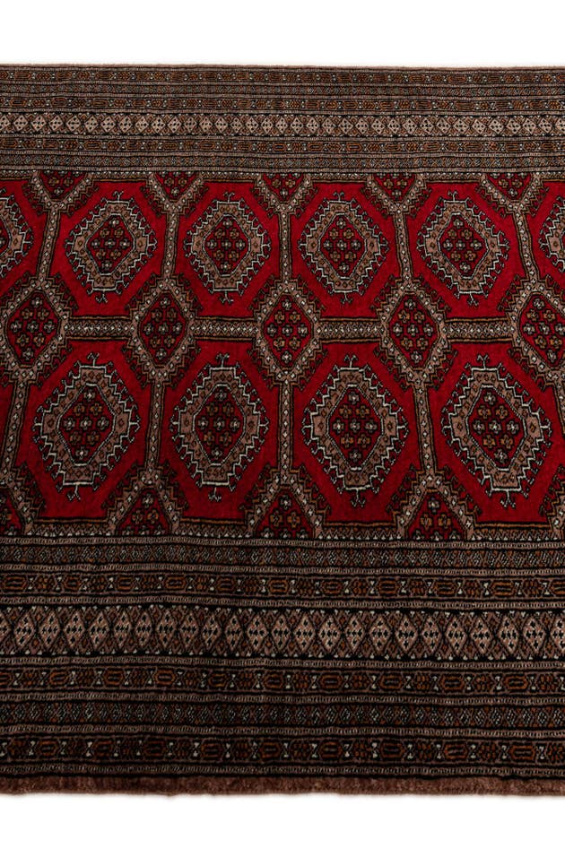 Detail image of 4' 3 x 6' 1 Hand Knotted Bokhara Oriental Wool Rug
