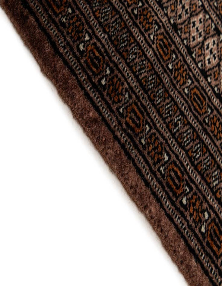 Detail image of 4' 3 x 6' 1  Hand Knotted Bokhara Oriental Wool Rug