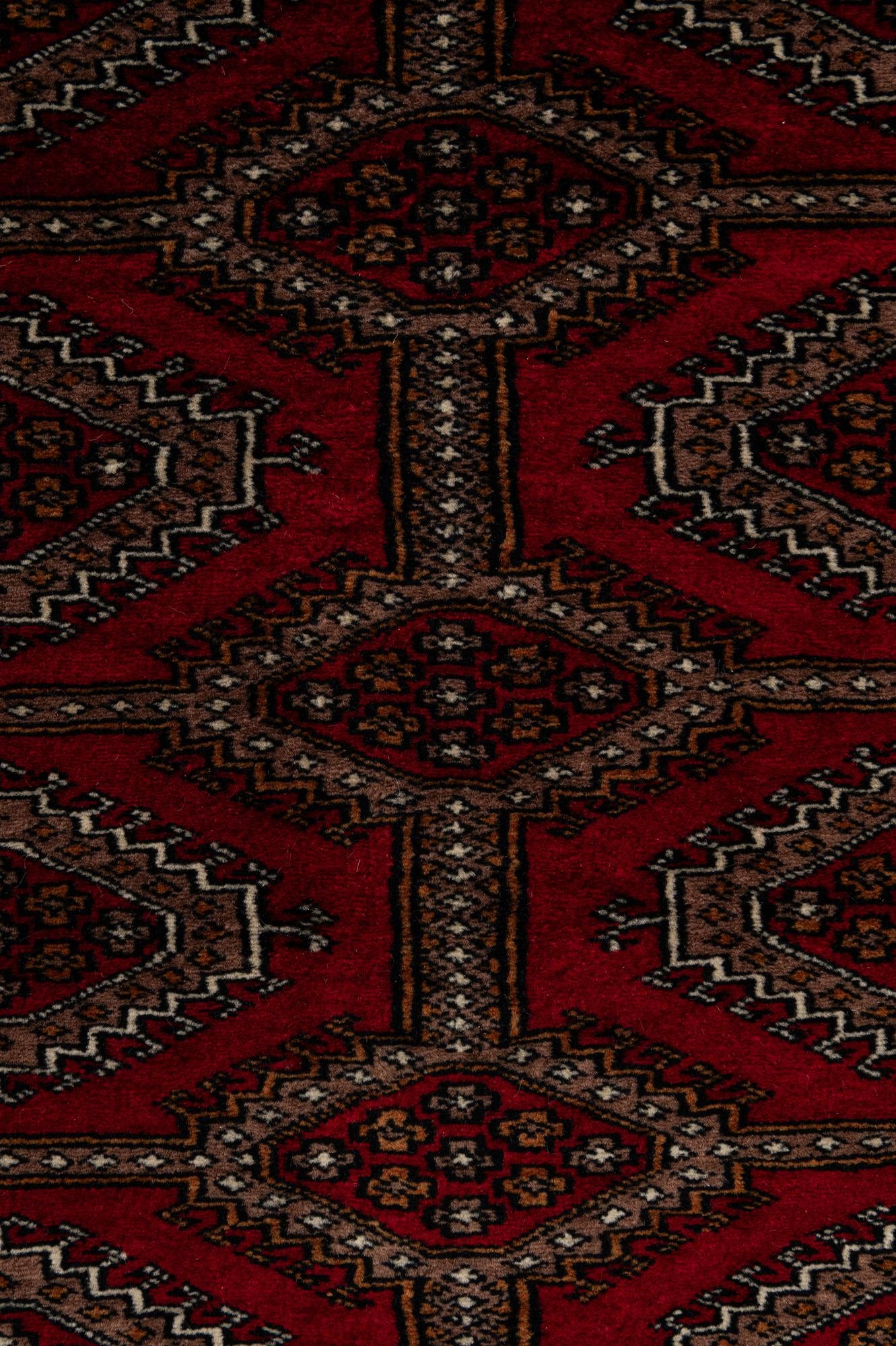 4' 3 x 6' 1 Hand Knotted Bokhara Oriental Wool Rug