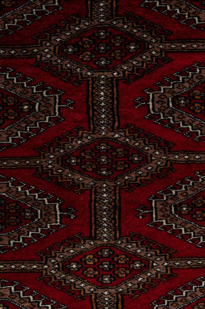 4' 3 x 6' 1 Hand Knotted Bokhara Oriental Wool Rug