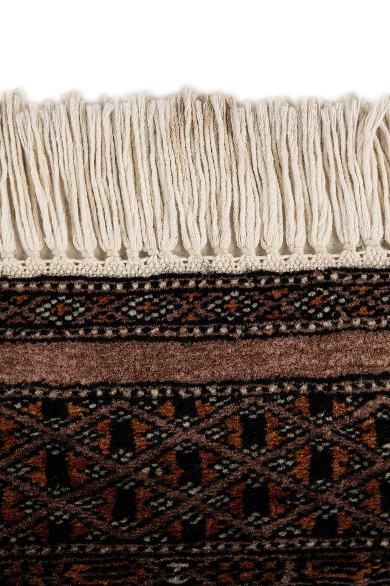 4' 3 x 6' 1 Hand Knotted Bokhara Oriental Wool Rug