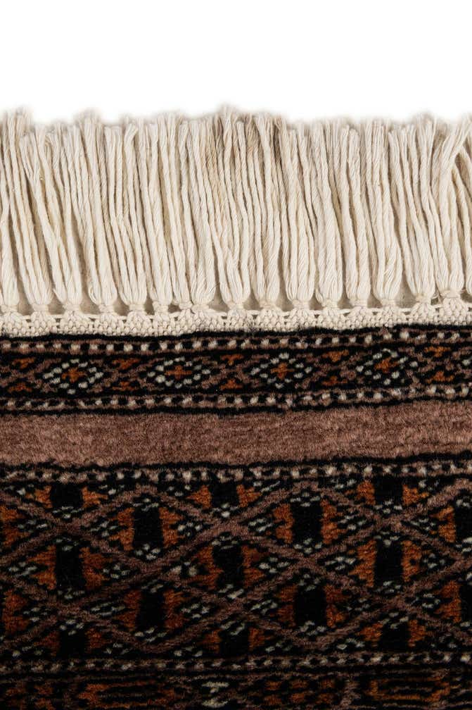 4' 3 x 6' 1 Hand Knotted Bokhara Oriental Wool Rug