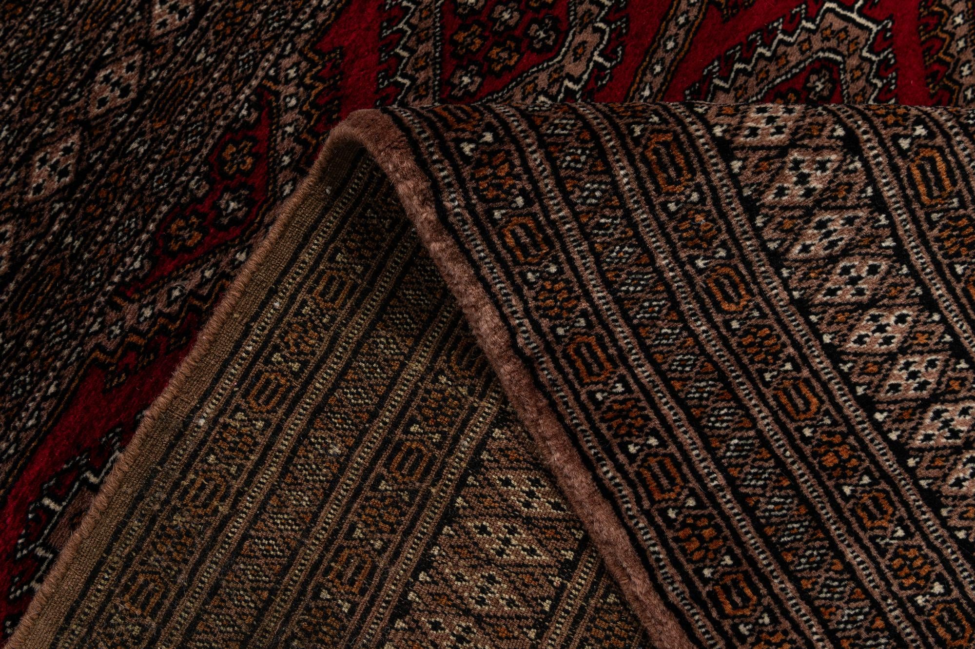 4' 3 x 6' 1 Hand Knotted Bokhara Oriental Wool Rug