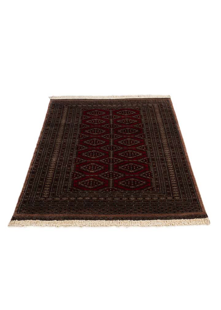 4' 4 x 5' 11 Hand Knotted Bokhara Oriental Wool Rug