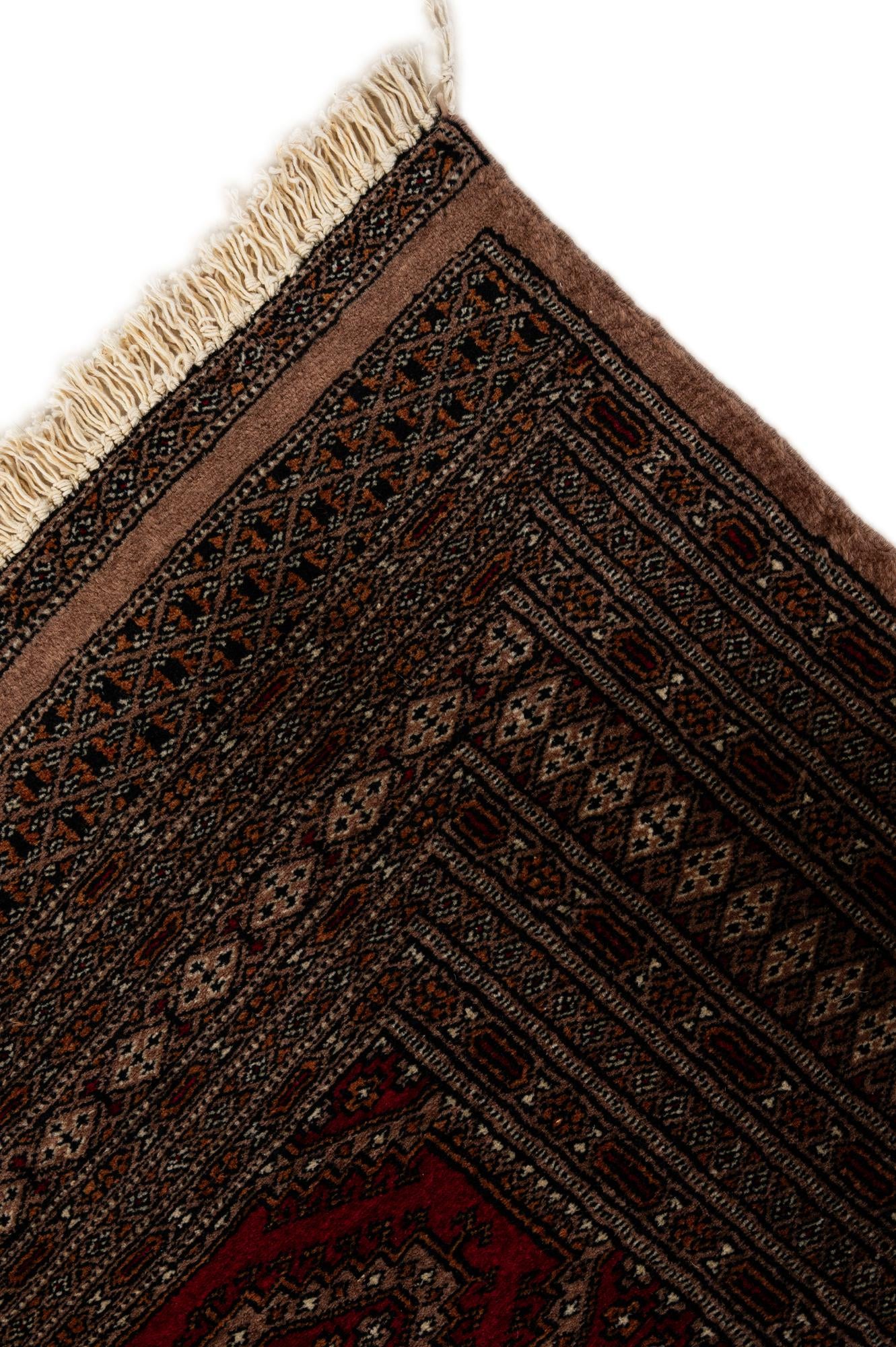 4' 4 x 5' 11 Hand Knotted Bokhara Oriental Wool Rug