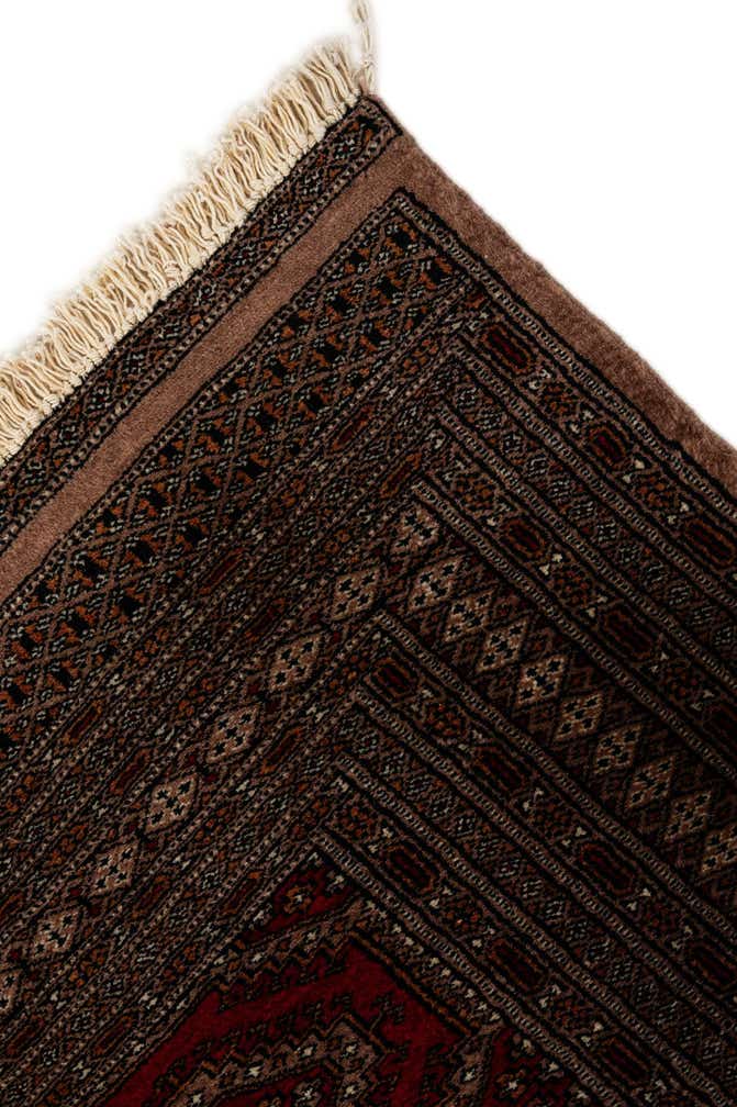 4' 4 x 5' 11 Hand Knotted Bokhara Oriental Wool Rug