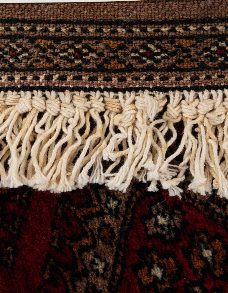 Detail image of 4' 4 x 5' 11  Hand Knotted Bokhara Oriental Wool Rug