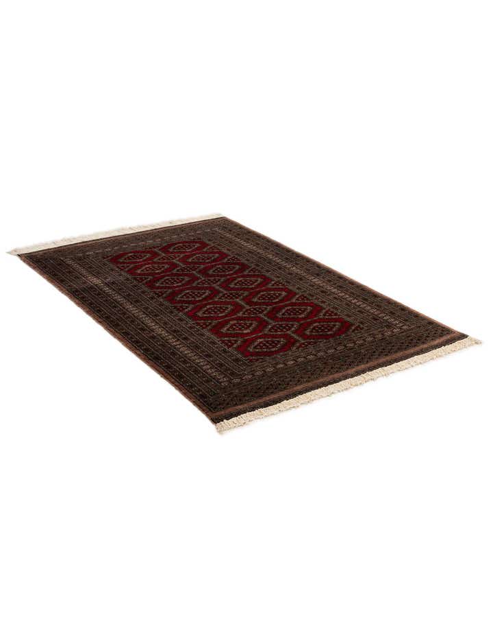 4' 4 x 5' 11 Hand Knotted Bokhara Oriental Wool Rug