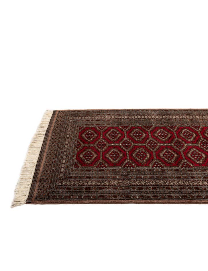 Detail image of 4' 4 x 5' 11 Hand Knotted Bokhara Oriental Wool Rug