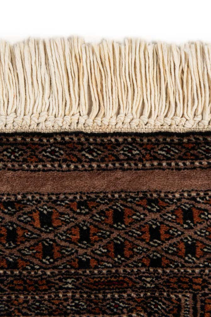 4' 4 x 5' 11 Hand Knotted Bokhara Oriental Wool Rug