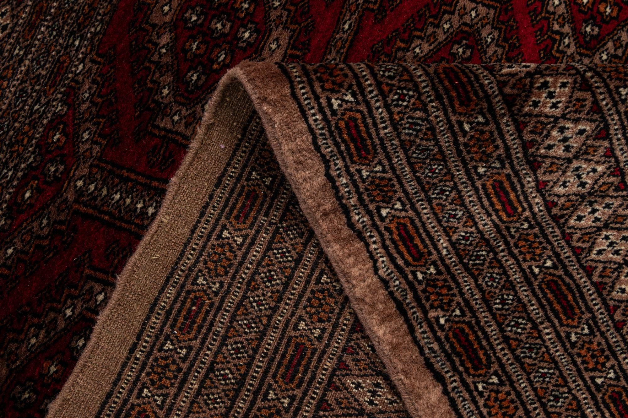 4' 4 x 5' 11 Hand Knotted Bokhara Oriental Wool Rug