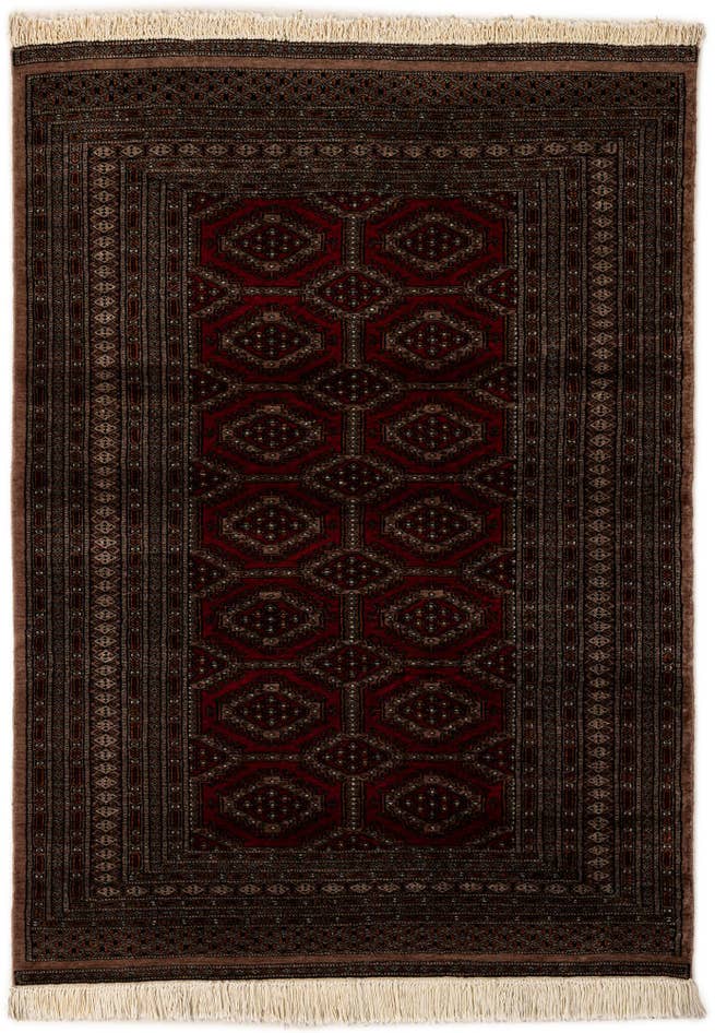 Detail image of 4' 4 x 5' 11 Hand Knotted Bokhara Oriental Wool Rug