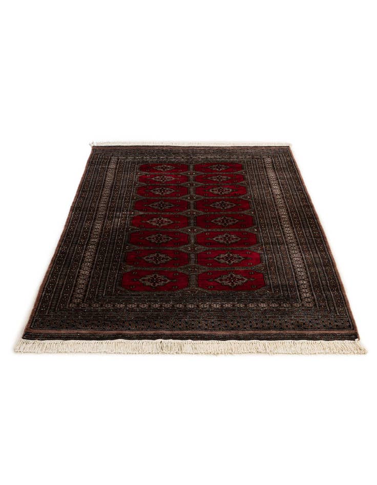 Detail image of 4' 3 x 6' Hand Knotted Bokhara Wool Rug