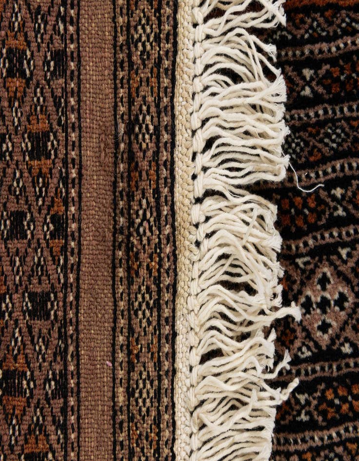 Detail image of 4' 3 x 6'  Hand Knotted Bokhara Wool Rug