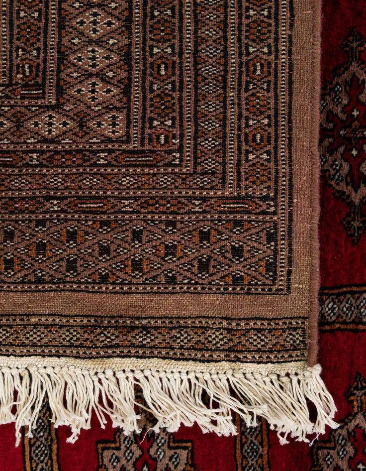 Detail image of 4' 3 x 6'  Hand Knotted Bokhara Wool Rug