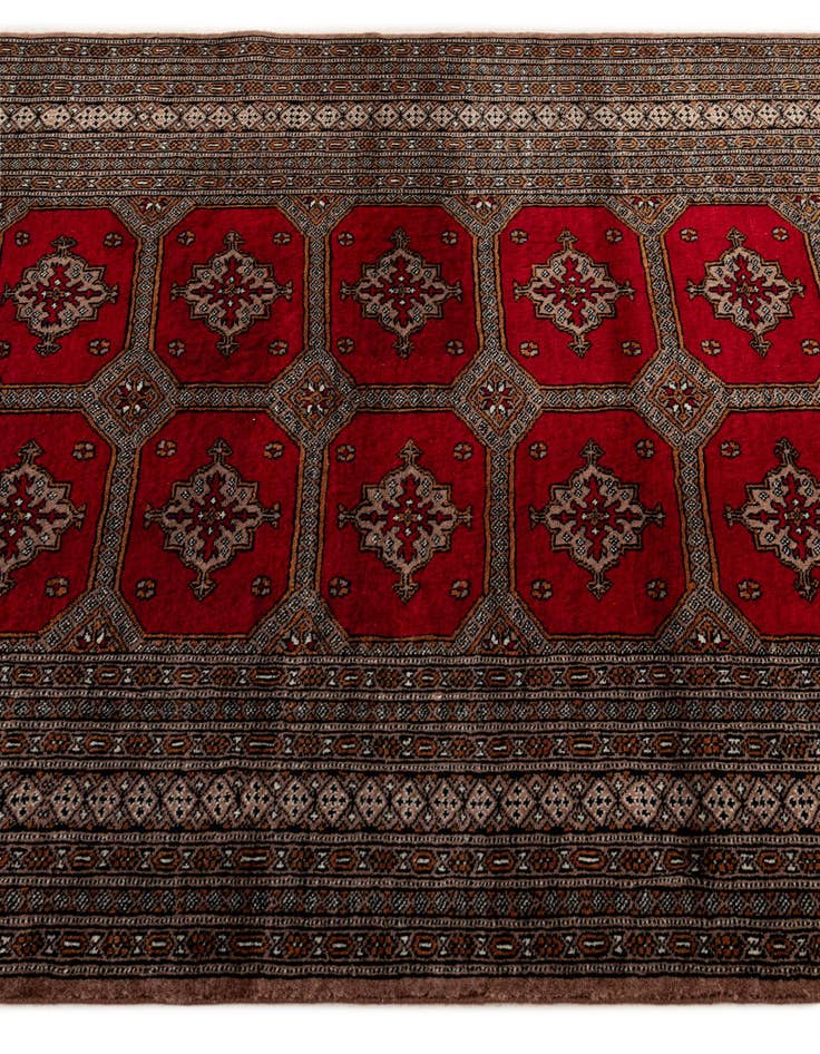 Detail image of 4' 3 x 6' Hand Knotted Bokhara Wool Rug