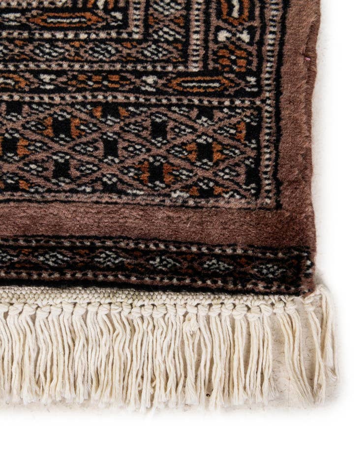 Detail image of 4' 3 x 6'  Hand Knotted Bokhara Wool Rug