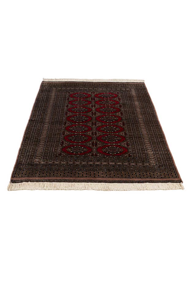 Detail image of 4' 3 x 6' 2 Hand Knotted Bokhara Oriental Wool Rug